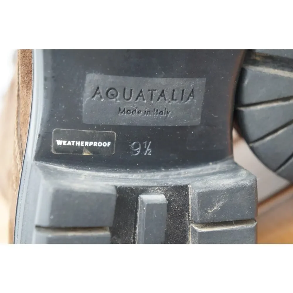 Aquatalia Harvey Waxy Suede Waterproof 6 eye Boots 9.5 EU / 10.5 US ITALY RARE